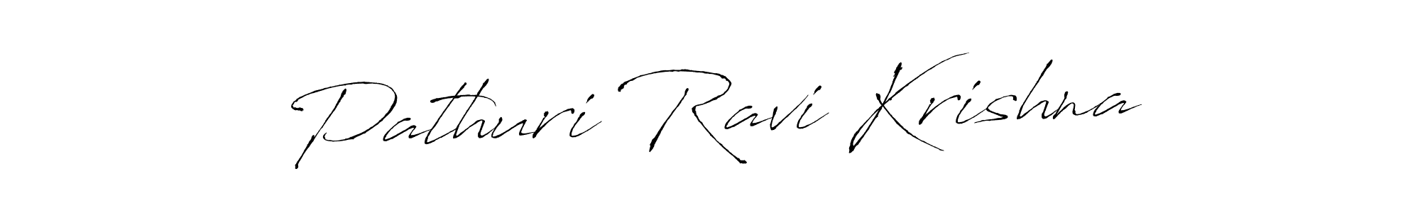 How to make Pathuri Ravi Krishna name signature. Use Antro_Vectra style for creating short signs online. This is the latest handwritten sign. Pathuri Ravi Krishna signature style 6 images and pictures png