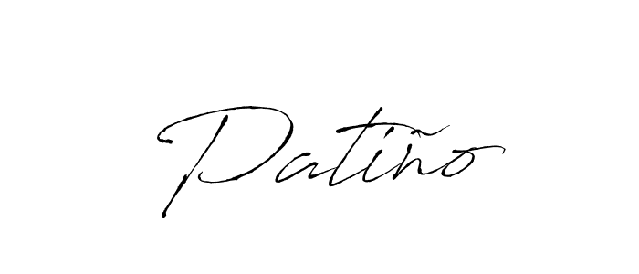 Design your own signature with our free online signature maker. With this signature software, you can create a handwritten (Antro_Vectra) signature for name Patiño. Patiño signature style 6 images and pictures png