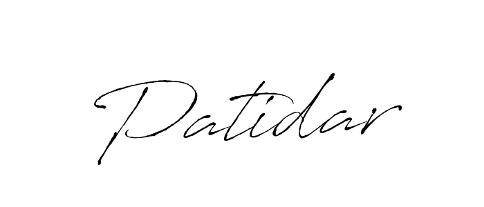 Make a beautiful signature design for name Patidar. With this signature (Antro_Vectra) style, you can create a handwritten signature for free. Patidar signature style 6 images and pictures png