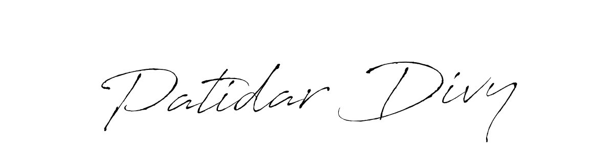 Patidar Divy stylish signature style. Best Handwritten Sign (Antro_Vectra) for my name. Handwritten Signature Collection Ideas for my name Patidar Divy. Patidar Divy signature style 6 images and pictures png