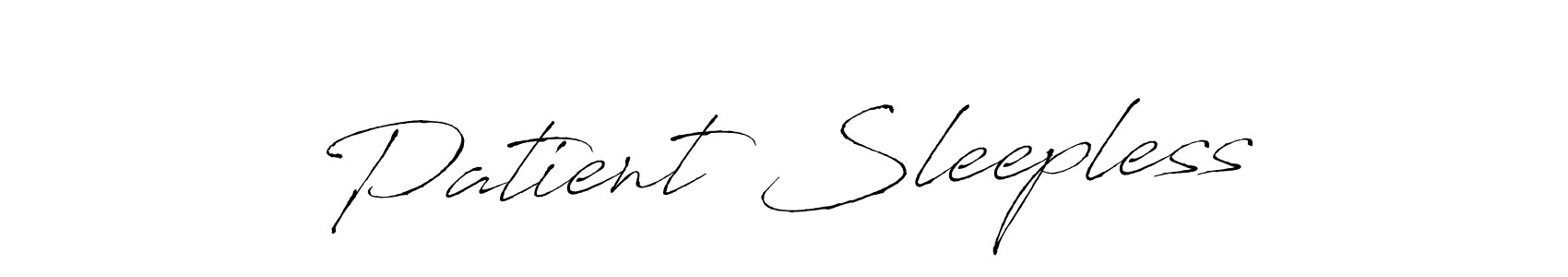 Make a beautiful signature design for name Patient Sleepless. With this signature (Antro_Vectra) style, you can create a handwritten signature for free. Patient Sleepless signature style 6 images and pictures png