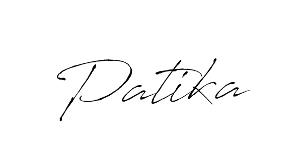 Use a signature maker to create a handwritten signature online. With this signature software, you can design (Antro_Vectra) your own signature for name Patika. Patika signature style 6 images and pictures png