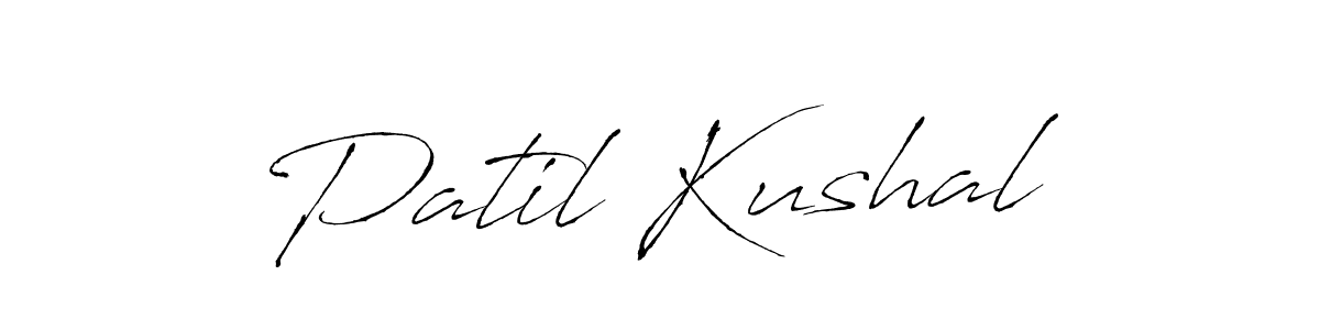Make a beautiful signature design for name Patil Kushal. With this signature (Antro_Vectra) style, you can create a handwritten signature for free. Patil Kushal signature style 6 images and pictures png