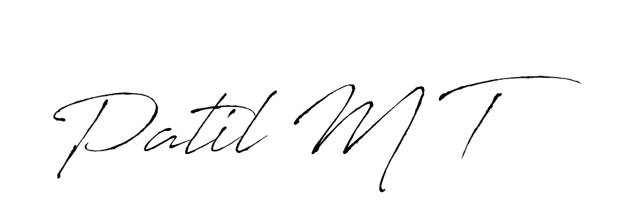 Make a beautiful signature design for name Patil M T. With this signature (Antro_Vectra) style, you can create a handwritten signature for free. Patil M T signature style 6 images and pictures png