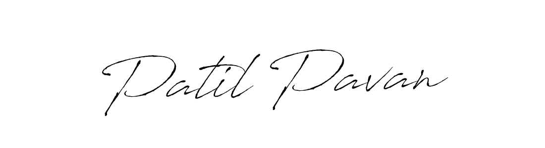 Patil Pavan stylish signature style. Best Handwritten Sign (Antro_Vectra) for my name. Handwritten Signature Collection Ideas for my name Patil Pavan. Patil Pavan signature style 6 images and pictures png