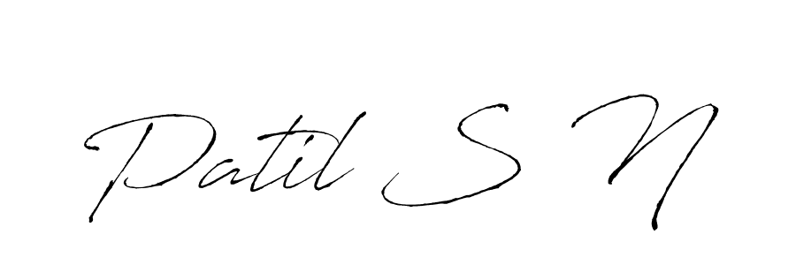 Make a beautiful signature design for name Patil S N. With this signature (Antro_Vectra) style, you can create a handwritten signature for free. Patil S N signature style 6 images and pictures png