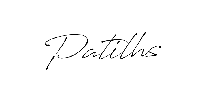 Use a signature maker to create a handwritten signature online. With this signature software, you can design (Antro_Vectra) your own signature for name Patilhs. Patilhs signature style 6 images and pictures png