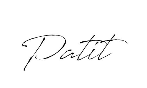 Design your own signature with our free online signature maker. With this signature software, you can create a handwritten (Antro_Vectra) signature for name Patit. Patit signature style 6 images and pictures png