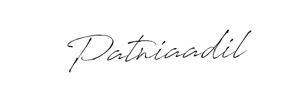 Use a signature maker to create a handwritten signature online. With this signature software, you can design (Antro_Vectra) your own signature for name Patniaadil. Patniaadil signature style 6 images and pictures png