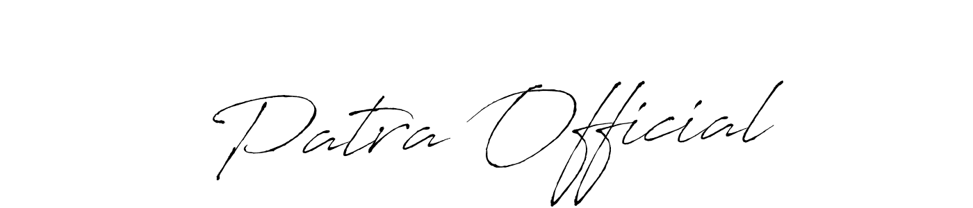 Design your own signature with our free online signature maker. With this signature software, you can create a handwritten (Antro_Vectra) signature for name Patra Official. Patra Official signature style 6 images and pictures png
