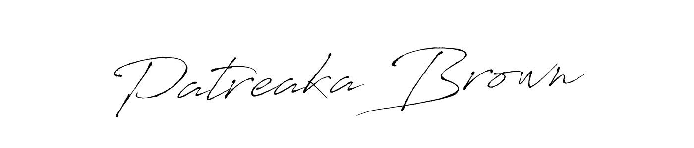 Make a short Patreaka Brown signature style. Manage your documents anywhere anytime using Antro_Vectra. Create and add eSignatures, submit forms, share and send files easily. Patreaka Brown signature style 6 images and pictures png