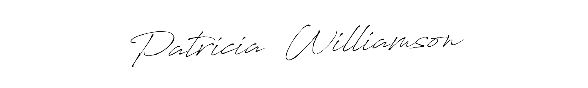 The best way (Antro_Vectra) to make a short signature is to pick only two or three words in your name. The name Patricia  Williamson include a total of six letters. For converting this name. Patricia  Williamson signature style 6 images and pictures png