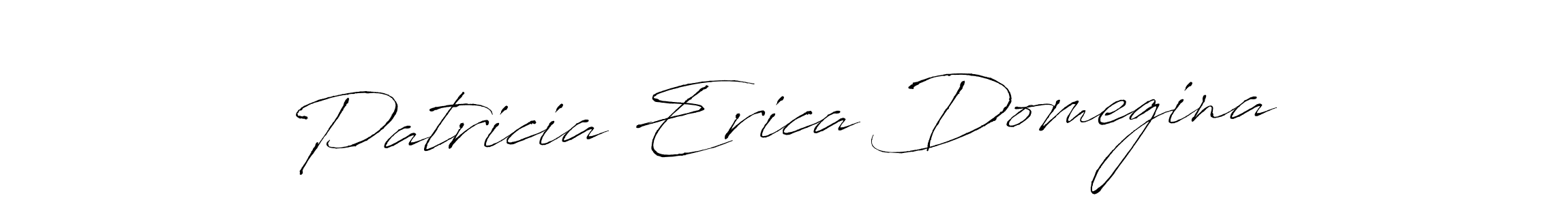 How to make Patricia Erica Domegina name signature. Use Antro_Vectra style for creating short signs online. This is the latest handwritten sign. Patricia Erica Domegina signature style 6 images and pictures png