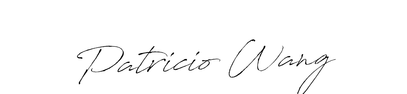 Use a signature maker to create a handwritten signature online. With this signature software, you can design (Antro_Vectra) your own signature for name Patricio Wang. Patricio Wang signature style 6 images and pictures png