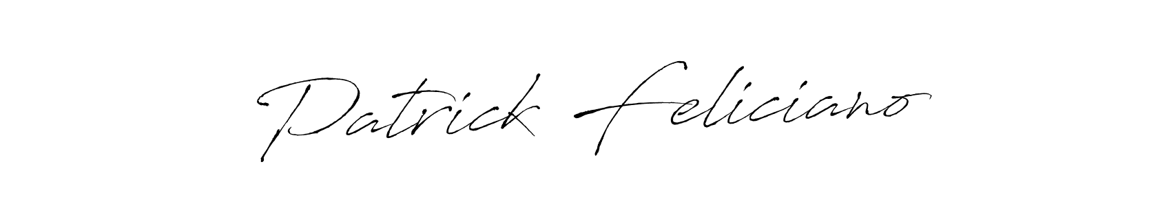 How to make Patrick Feliciano name signature. Use Antro_Vectra style for creating short signs online. This is the latest handwritten sign. Patrick Feliciano signature style 6 images and pictures png