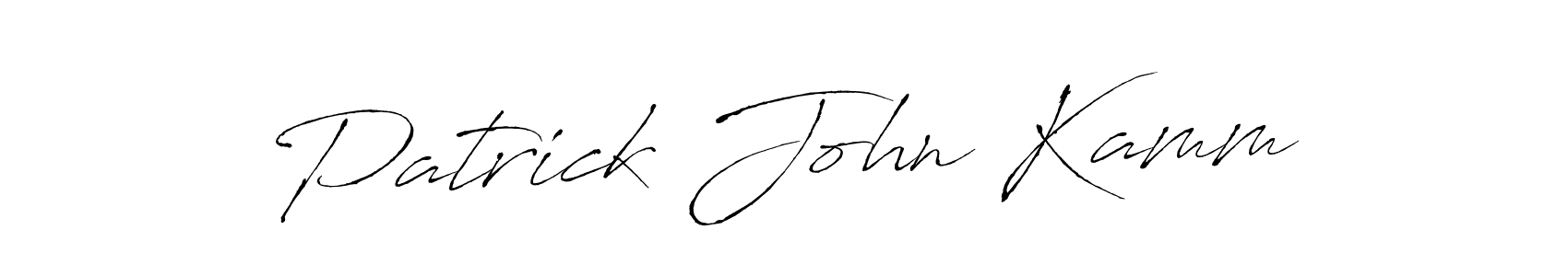 Patrick John Kamm stylish signature style. Best Handwritten Sign (Antro_Vectra) for my name. Handwritten Signature Collection Ideas for my name Patrick John Kamm. Patrick John Kamm signature style 6 images and pictures png