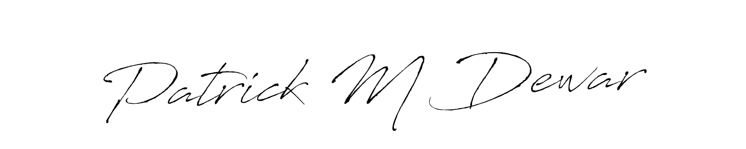 How to make Patrick M Dewar name signature. Use Antro_Vectra style for creating short signs online. This is the latest handwritten sign. Patrick M Dewar signature style 6 images and pictures png