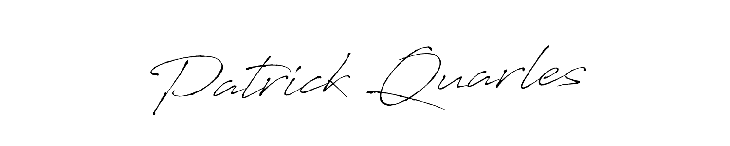 This is the best signature style for the Patrick Quarles name. Also you like these signature font (Antro_Vectra). Mix name signature. Patrick Quarles signature style 6 images and pictures png