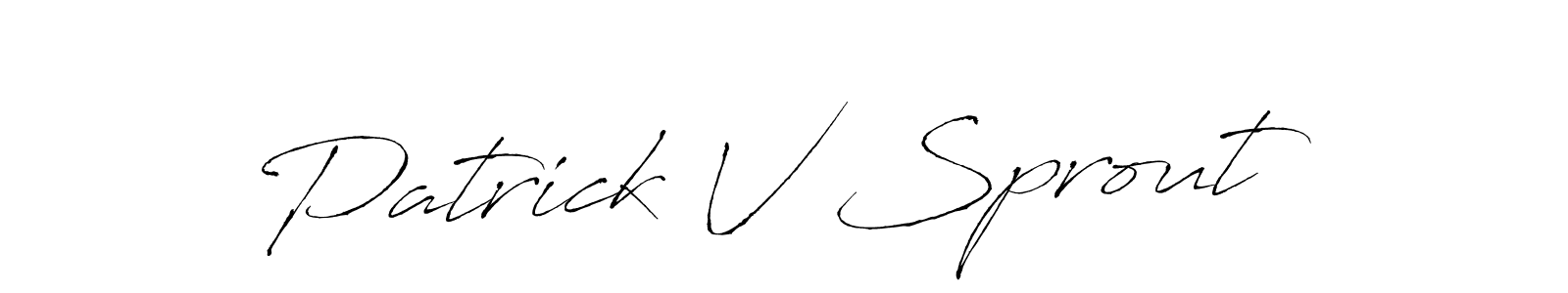 The best way (Antro_Vectra) to make a short signature is to pick only two or three words in your name. The name Patrick V Sprout include a total of six letters. For converting this name. Patrick V Sprout signature style 6 images and pictures png