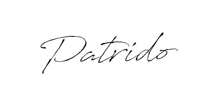 Design your own signature with our free online signature maker. With this signature software, you can create a handwritten (Antro_Vectra) signature for name Patrido. Patrido signature style 6 images and pictures png