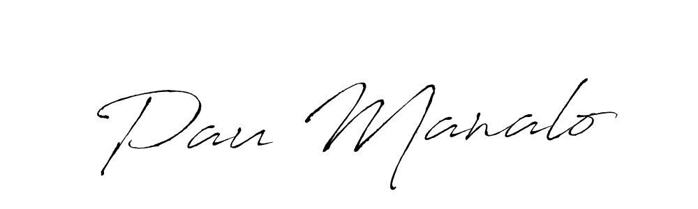 Make a beautiful signature design for name Pau Manalo. With this signature (Antro_Vectra) style, you can create a handwritten signature for free. Pau Manalo signature style 6 images and pictures png