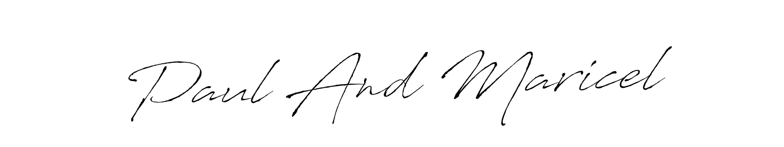 Create a beautiful signature design for name Paul And Maricel. With this signature (Antro_Vectra) fonts, you can make a handwritten signature for free. Paul And Maricel signature style 6 images and pictures png