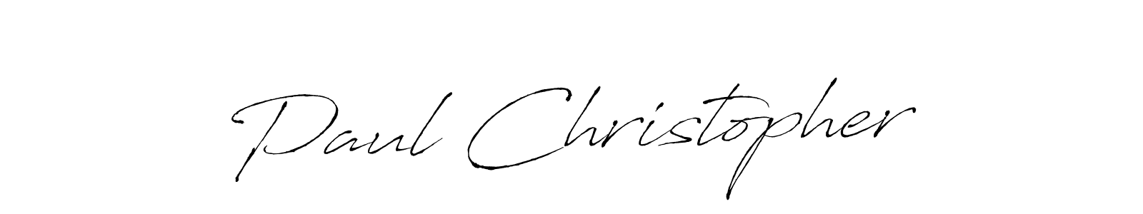 Use a signature maker to create a handwritten signature online. With this signature software, you can design (Antro_Vectra) your own signature for name Paul Christopher. Paul Christopher signature style 6 images and pictures png