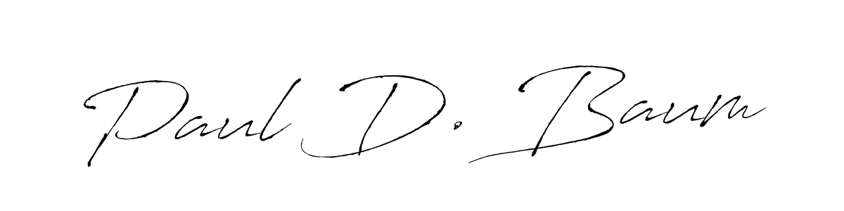 Design your own signature with our free online signature maker. With this signature software, you can create a handwritten (Antro_Vectra) signature for name Paul D. Baum. Paul D. Baum signature style 6 images and pictures png