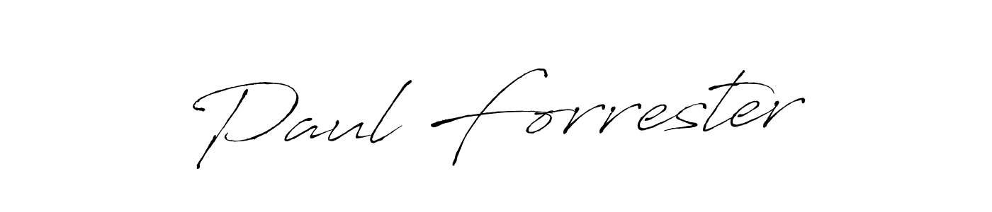 How to make Paul Forrester name signature. Use Antro_Vectra style for creating short signs online. This is the latest handwritten sign. Paul Forrester signature style 6 images and pictures png