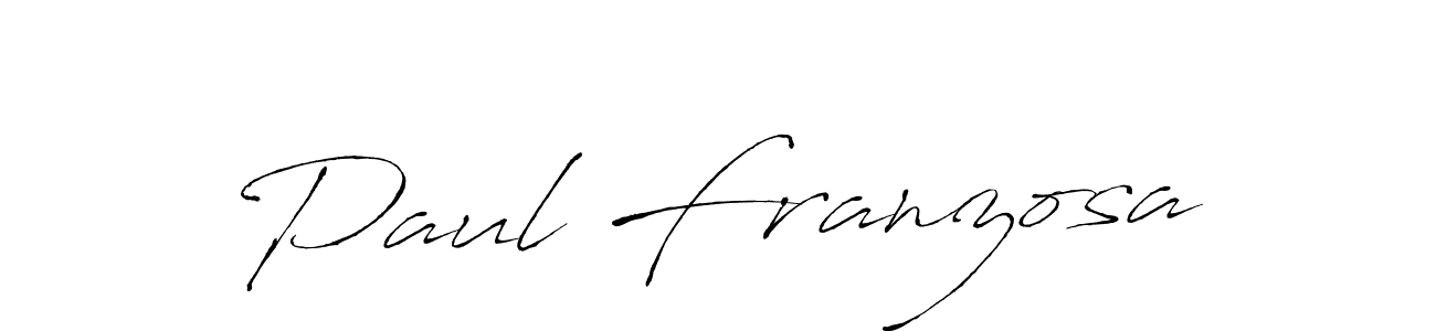 How to make Paul Franzosa name signature. Use Antro_Vectra style for creating short signs online. This is the latest handwritten sign. Paul Franzosa signature style 6 images and pictures png