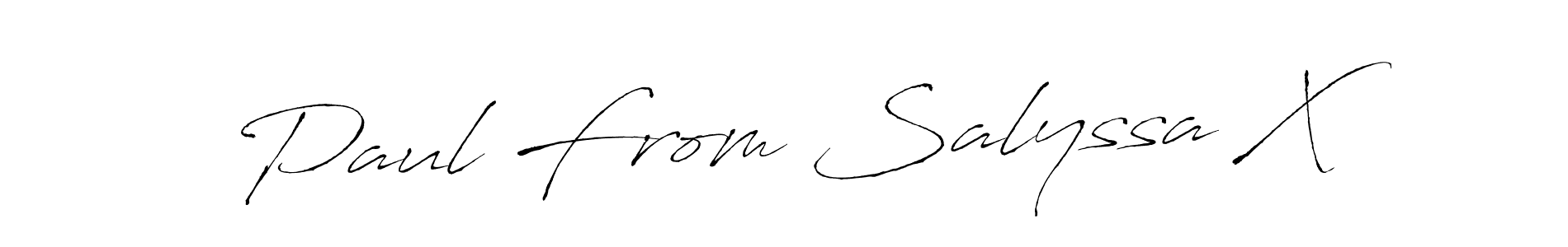 The best way (Antro_Vectra) to make a short signature is to pick only two or three words in your name. The name Paul From Salyssa X include a total of six letters. For converting this name. Paul From Salyssa X signature style 6 images and pictures png