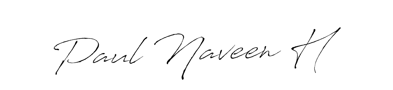 Use a signature maker to create a handwritten signature online. With this signature software, you can design (Antro_Vectra) your own signature for name Paul Naveen H. Paul Naveen H signature style 6 images and pictures png