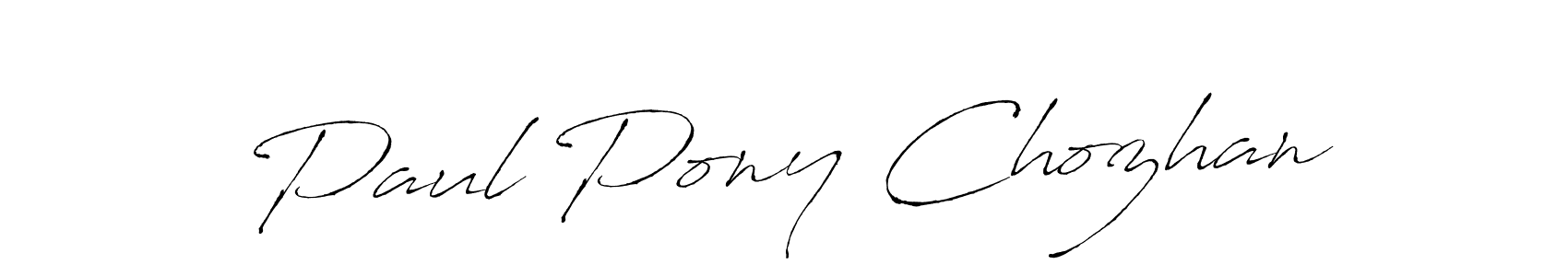 Design your own signature with our free online signature maker. With this signature software, you can create a handwritten (Antro_Vectra) signature for name Paul Pony Chozhan. Paul Pony Chozhan signature style 6 images and pictures png