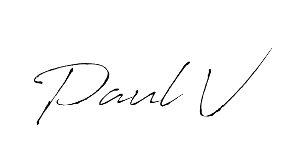 Make a beautiful signature design for name Paul V. With this signature (Antro_Vectra) style, you can create a handwritten signature for free. Paul V signature style 6 images and pictures png