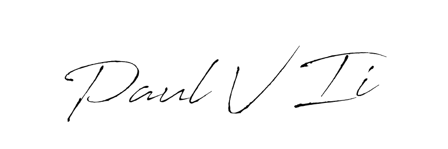 Paul V Ii stylish signature style. Best Handwritten Sign (Antro_Vectra) for my name. Handwritten Signature Collection Ideas for my name Paul V Ii. Paul V Ii signature style 6 images and pictures png