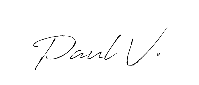 Use a signature maker to create a handwritten signature online. With this signature software, you can design (Antro_Vectra) your own signature for name Paul V.. Paul V. signature style 6 images and pictures png