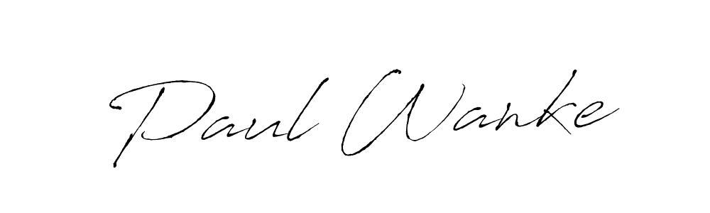 Paul Wanke stylish signature style. Best Handwritten Sign (Antro_Vectra) for my name. Handwritten Signature Collection Ideas for my name Paul Wanke. Paul Wanke signature style 6 images and pictures png