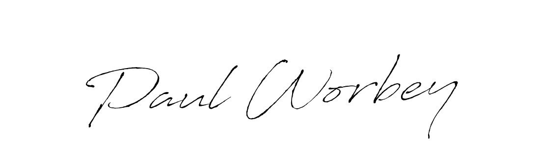 Paul Worbey stylish signature style. Best Handwritten Sign (Antro_Vectra) for my name. Handwritten Signature Collection Ideas for my name Paul Worbey. Paul Worbey signature style 6 images and pictures png