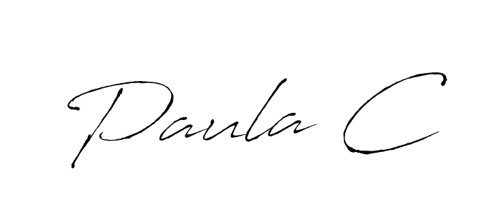 How to make Paula C name signature. Use Antro_Vectra style for creating short signs online. This is the latest handwritten sign. Paula C signature style 6 images and pictures png