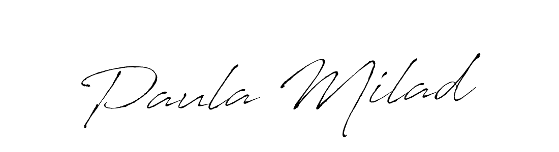 It looks lik you need a new signature style for name Paula Milad. Design unique handwritten (Antro_Vectra) signature with our free signature maker in just a few clicks. Paula Milad signature style 6 images and pictures png