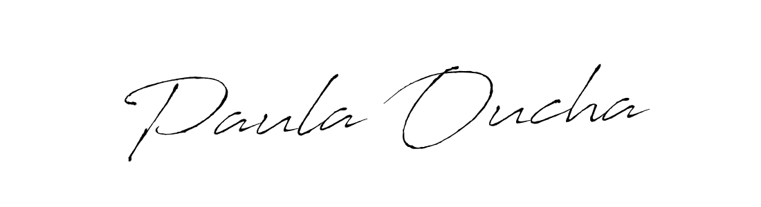 How to make Paula Oucha name signature. Use Antro_Vectra style for creating short signs online. This is the latest handwritten sign. Paula Oucha signature style 6 images and pictures png