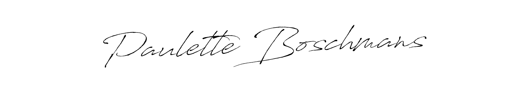 Make a beautiful signature design for name Paulette Boschmans. With this signature (Antro_Vectra) style, you can create a handwritten signature for free. Paulette Boschmans signature style 6 images and pictures png