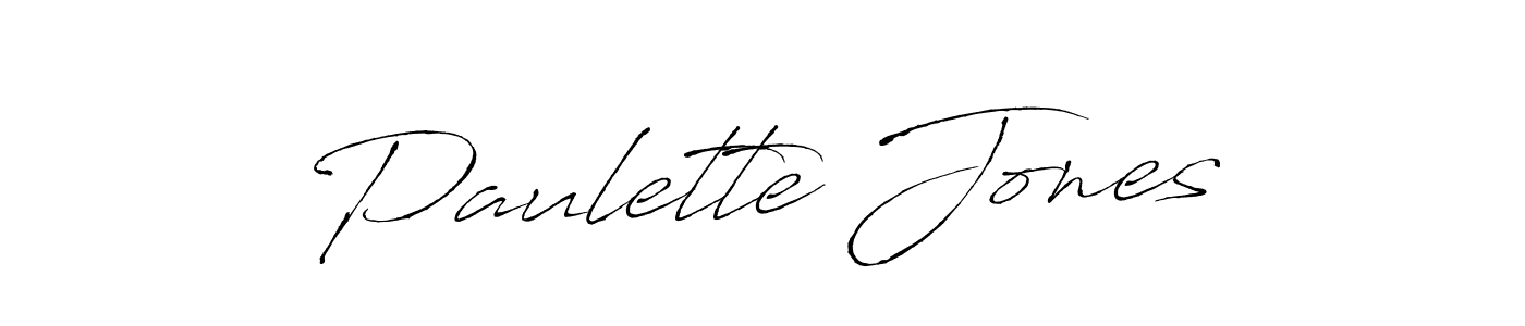 Paulette Jones stylish signature style. Best Handwritten Sign (Antro_Vectra) for my name. Handwritten Signature Collection Ideas for my name Paulette Jones. Paulette Jones signature style 6 images and pictures png