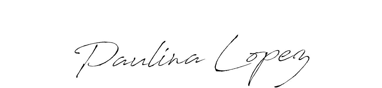 Create a beautiful signature design for name Paulina Lopez. With this signature (Antro_Vectra) fonts, you can make a handwritten signature for free. Paulina Lopez signature style 6 images and pictures png