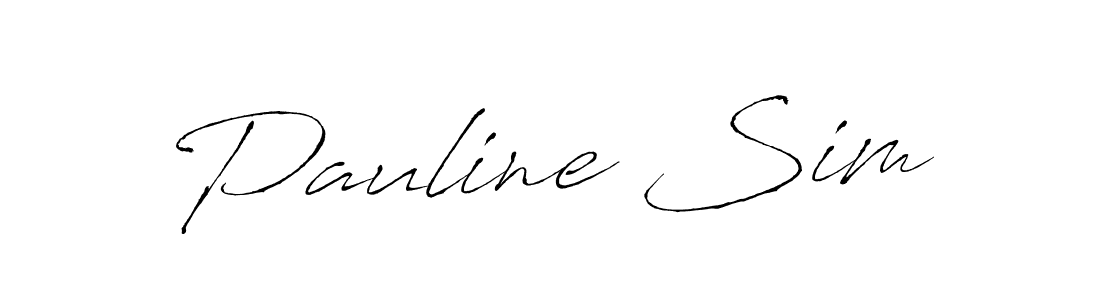 Design your own signature with our free online signature maker. With this signature software, you can create a handwritten (Antro_Vectra) signature for name Pauline Sim. Pauline Sim signature style 6 images and pictures png