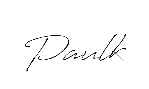 Use a signature maker to create a handwritten signature online. With this signature software, you can design (Antro_Vectra) your own signature for name Paulk. Paulk signature style 6 images and pictures png