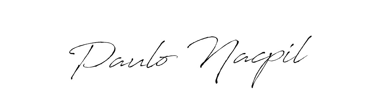 The best way (Antro_Vectra) to make a short signature is to pick only two or three words in your name. The name Paulo Nacpil include a total of six letters. For converting this name. Paulo Nacpil signature style 6 images and pictures png