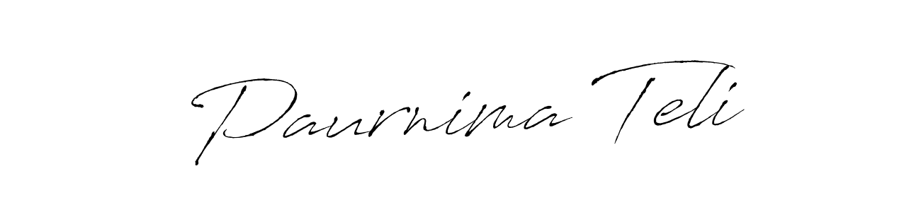 Similarly Antro_Vectra is the best handwritten signature design. Signature creator online .You can use it as an online autograph creator for name Paurnima Teli. Paurnima Teli signature style 6 images and pictures png