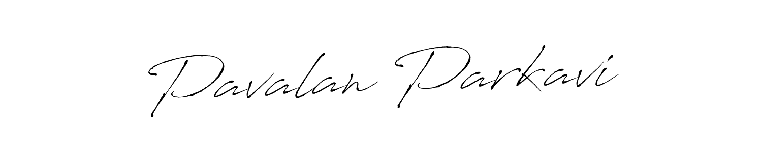 How to make Pavalan Parkavi name signature. Use Antro_Vectra style for creating short signs online. This is the latest handwritten sign. Pavalan Parkavi signature style 6 images and pictures png