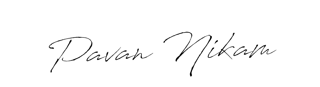 This is the best signature style for the Pavan Nikam name. Also you like these signature font (Antro_Vectra). Mix name signature. Pavan Nikam signature style 6 images and pictures png
